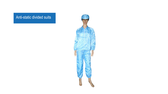 مختبر ESD Smock Uniform ملابس العمل ملابس غرف الأبحاث ESD الاستاتيكيه