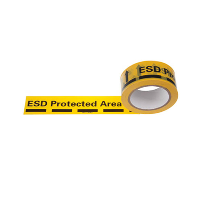 شريط تحذير ESD الممر حساس PVC الإلكتروني للتغليف مضاد للكهرباء الساكنة