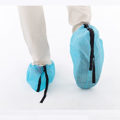غطاء أحذية ESD مع شريط موصل مضاد للستاتيك، غطاء أحذية غرفة نظيفة غير منسوجة قابلة للإستخدام