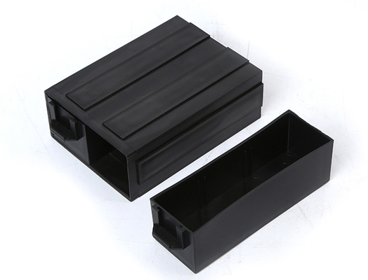 صندوق تخزين من البلاستيك الأسود نوع ESD مكون من صندوق تخزين مضاد للكهرباء الساكنة