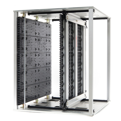 SMT Antistatic ESD Magazine Rack عربة تخزين ثنائي الفينيل متعدد الكلور 460 * 400 * 563 مم