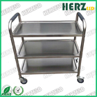 201 / 304 Stainless Steel ESD Safe Carts , Medical Dressing Trolley With Handle