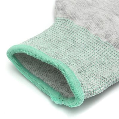 قفازات يد مضادة للكهرباء الساكنة مطلية بالنايلون على راحة اليد بطبقة موصلة 10e9 أوم