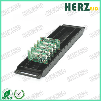 ESD PCB رفوف بلاستيكي PCB الدرج مضاد للستاتيكية حامل PCB الأسود