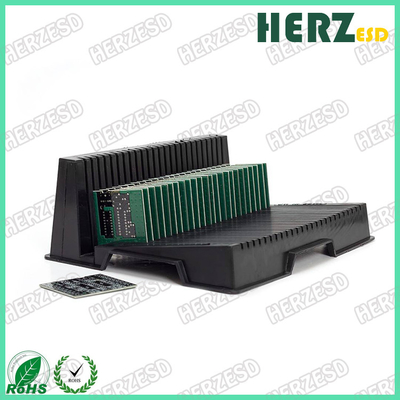 ESD PCB رفوف بلاستيكي PCB الدرج مضاد للستاتيكية حامل PCB الأسود