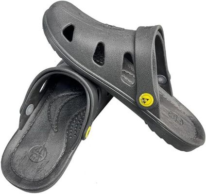Factory Black SPU ESD Cleanroom Antistatic Slippers for Working