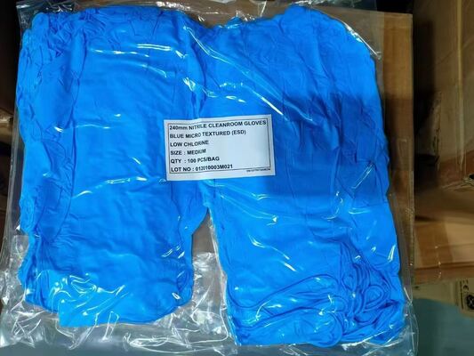 ESD قفازات النتريل المقاومة للستاتية قفازات لمرة واحدة قفازات الفحص المقاومة للستاتية للمورد الصيني بالجملة
