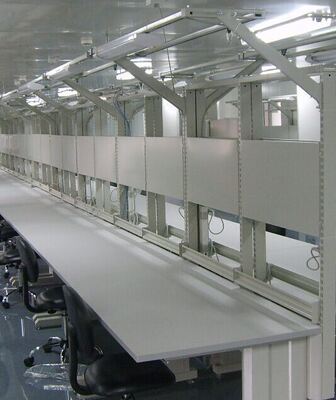 منضدة عمل ESD مضادة للكهرباء الساكنة قابلة للتخصيص بالكامل لتجميع الإلكترونيات طاولة عمل ESD